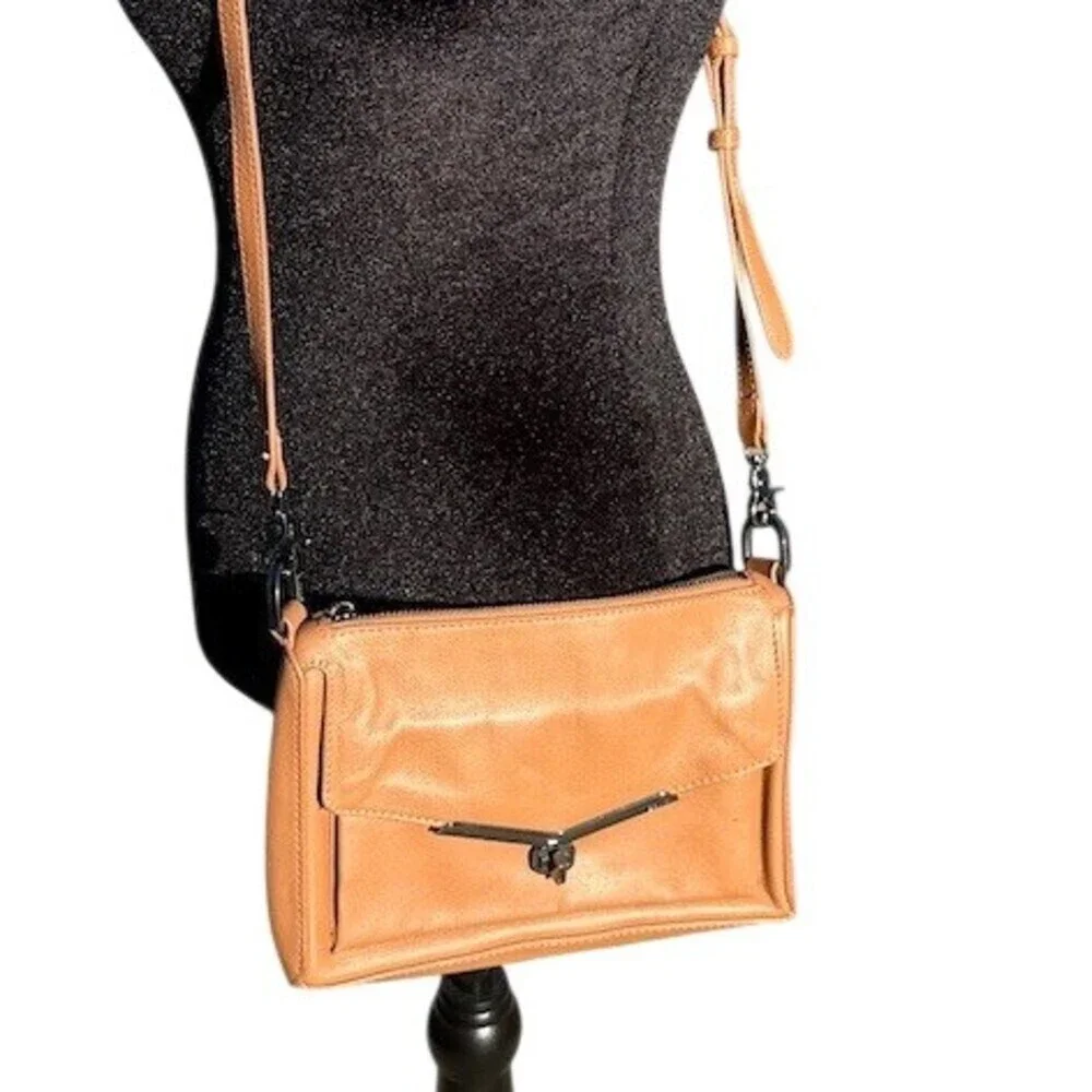 Botkier Valentina Small Crossbody Bag Cognac Tan Leather